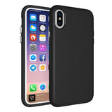 Fuse™ Matte Tough Textured Hybrid Rear Case Cover for Apple iPhone X / Xs - Black