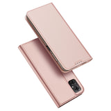 DUX DUCIS Skin Pro Faux Leather Wallet Flip Case for Xiaomi Poco M4 5G - Rose Gold