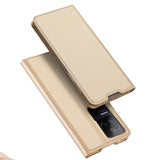 DUX DUCIS Skin Pro Faux Leather Wallet Flip Case for Xiaomi Poco F4 / F4 5G - Gold