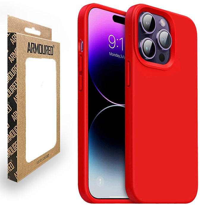 Armoured™ Liquid Silicone Slim Protective Case for Apple iPhone 14 Pro - Red