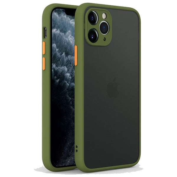 Armoured™ Camera Shield Lite Case Cover for iPhone 14 Pro - Green / Orange