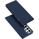 DUX DUCIS Skin Pro Faux Leather Wallet Flip Case for Samsung Galaxy S23 Ultra - Blue