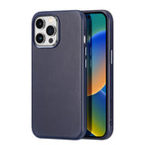 DUX DUCIS Naples Leather Back Case Cover for Apple iPhone 14 Pro - Blue