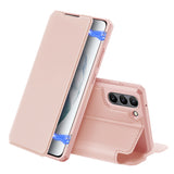 DUX DUCIS Skin X Tough Rugged Flip Wallet Case for Samsung Galaxy S21 FE 5G - Pink