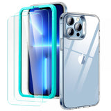 ESR Classic Hybrid Tough Rear Case + 2 Pack Screen Shield for iPhone 13 Pro - Clear