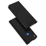 DUX DUCIS Skin Pro Faux Leather Wallet Flip Case for Moto E7i Power / E7 Power, Black