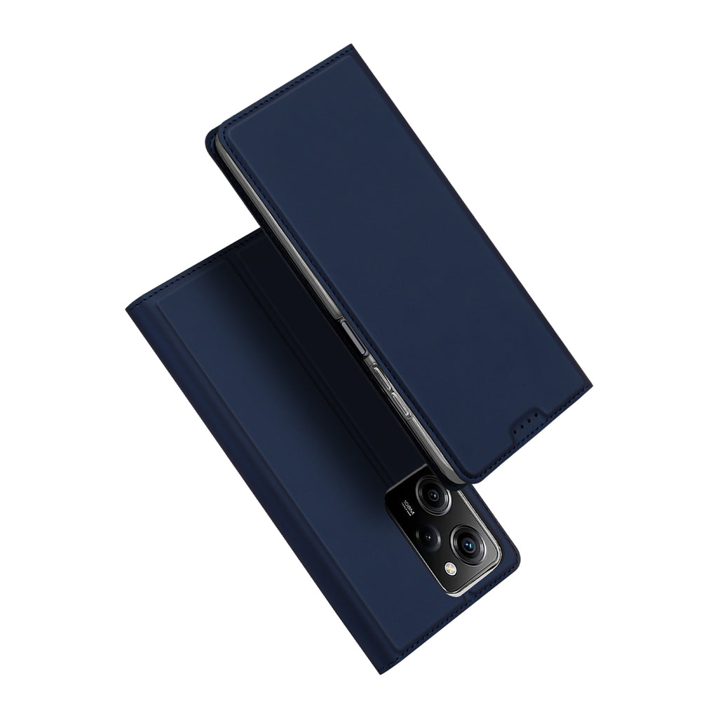 DUX DUCIS Skin Pro Faux Leather Wallet Flip Case for Xiaomi Poco X5 Pro 5G - Blue