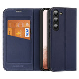 DUX DUCIS Skin X2 Tough Flip Wallet Stand Case for Samsung Galaxy S23 - Blue