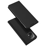 DUX DUCIS Skin Pro Faux Leather Wallet Flip Case for Xiaomi Mi 11 Lite - Black