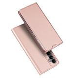 DUX DUCIS Skin Pro Faux Leather Wallet Flip Case for Samsung Galaxy A34 5G - Rose Gold
