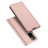DUX DUCIS Skin Pro Faux Leather Wallet Flip Case for Xiaomi Redmi 10, Rose Gold