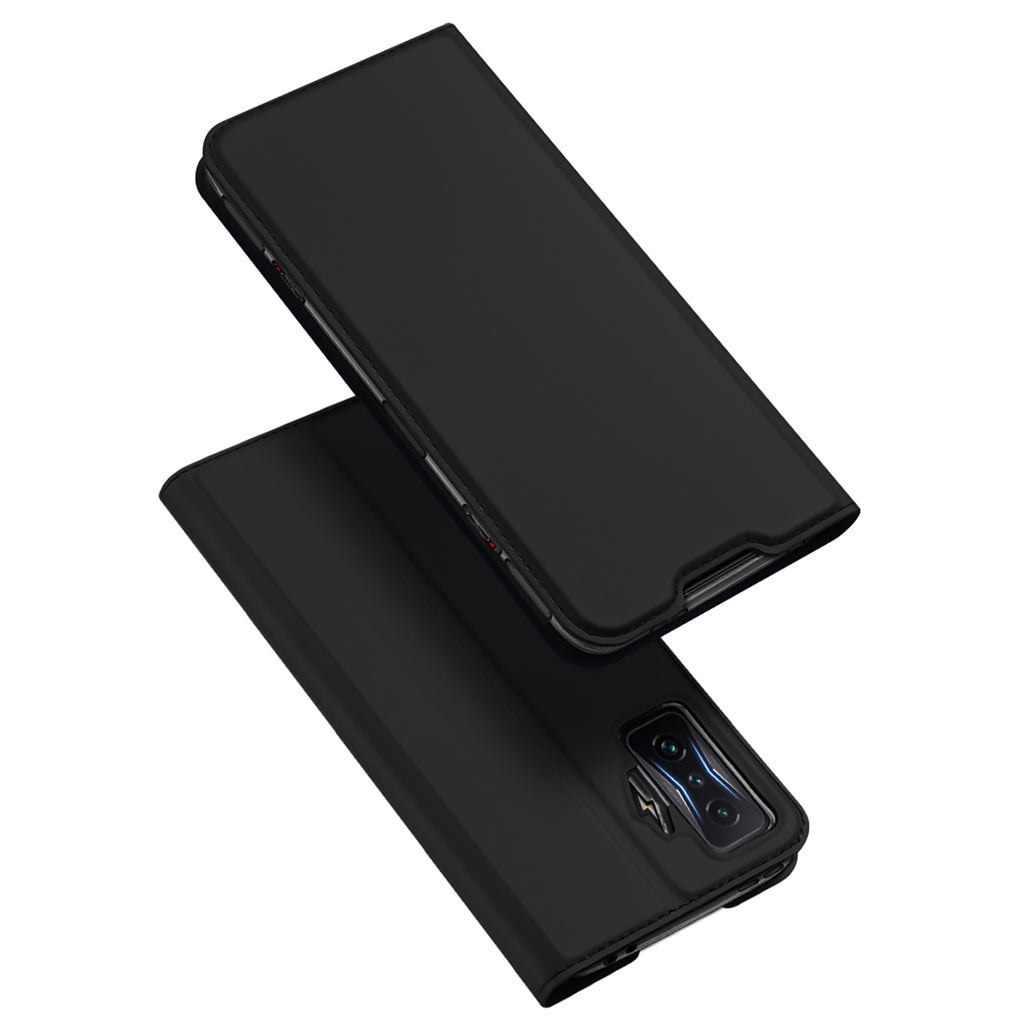 DUX DUCIS Skin Pro Faux Leather Wallet Flip Case for Xiaomi Poco F4 GT - Black