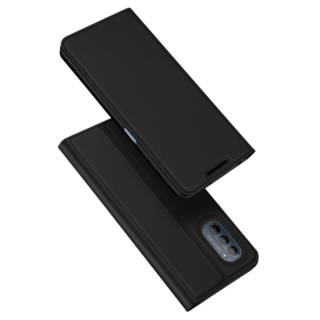 DUX DUCIS Skin Pro Faux Leather Wallet Flip Case for Motorola Moto G31 / G41 - Black