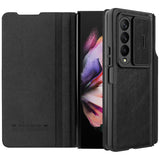 Nillkin Qin Pro Leather Lens Protector Case for Samsung Galaxy Z Fold4 5G - Black