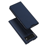 DUX DUCIS Skin Pro Faux Leather Wallet Flip Case forGoogle Pixel 6 - Blue