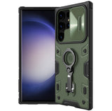 Nillkin CamShield Armor Pro Lens Protector Case for Samsung Galaxy S23 Ultra - Dark Green