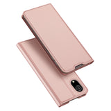 DUX DUCIS Skin Pro Faux Leather Wallet Flip Case for Samsung Galaxy A03 Core - Rose Gold