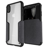 Ghostek EXEC3 Tough Flip Card Wallet Case Cover for Apple iPhone XS Max - Grey