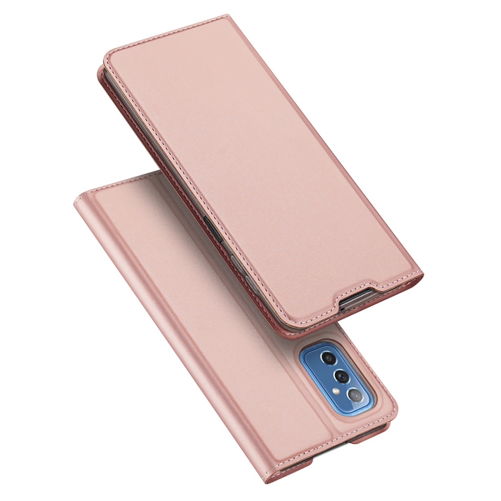 DUX DUCIS Skin Pro Faux Leather Wallet Flip Case for Samsung Galaxy M52 5G - Rose Gold