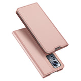 DUX DUCIS Skin Pro Faux Leather Wallet Flip Case for Xiaomi 12S Pro / 12 Pro - Rose Gold