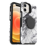 Otterbox Symmetry Tough PopSockets Stand Case for Apple iPhone 12 Mini - White Marble