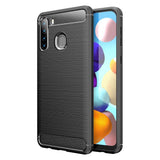 Flexi Carbon Rear Case for Samsung Galaxy A21 - Black