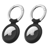 ESR Cloud Tag Silicone Case & Keychain for Apple AirTag - 2 Pack - Black & Black