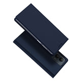 DUX DUCIS Skin Pro Faux Leather Wallet Flip Case for Motorola Moto G53 - Blue