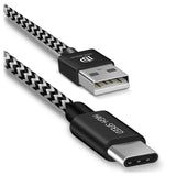 Dux Ducis K-One Short 25cm Cable, USB to Type C, Braided, Black & White